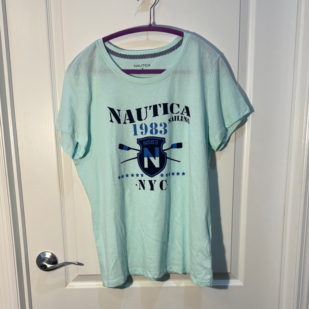 Nautica Women’s Mint Green Sailing Tee Size XL